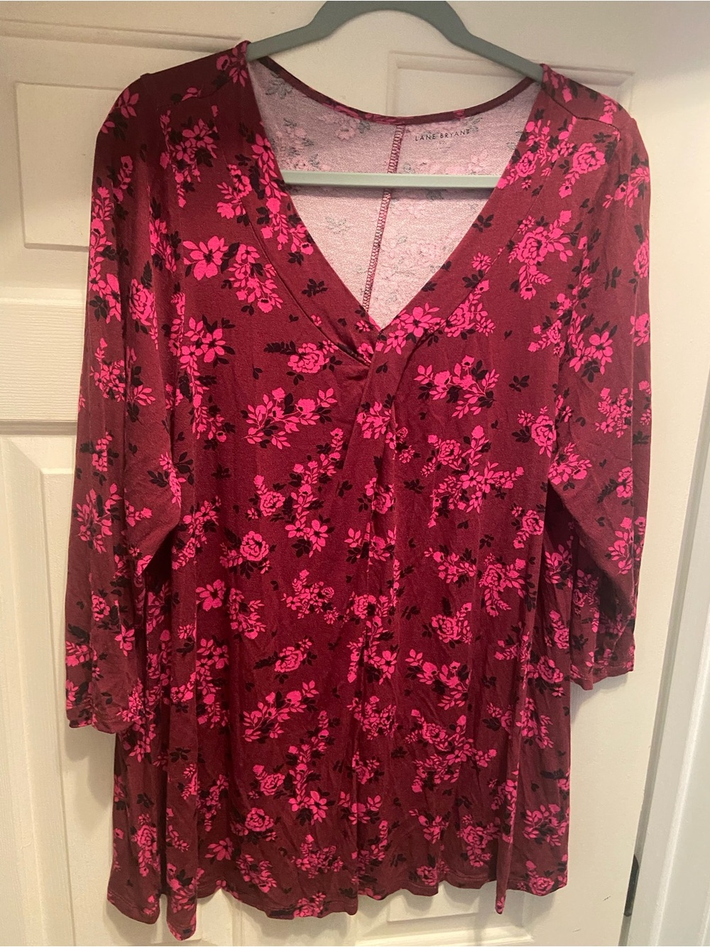 Lane Bryant 18/20 Shirt Floral V-Neck Tunic